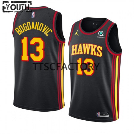 Maillot Basket Enfant Atlanta Hawks Bogdan Bogdanovic 13 Jordan 2022-23 Statement Edition Noir Swingman
